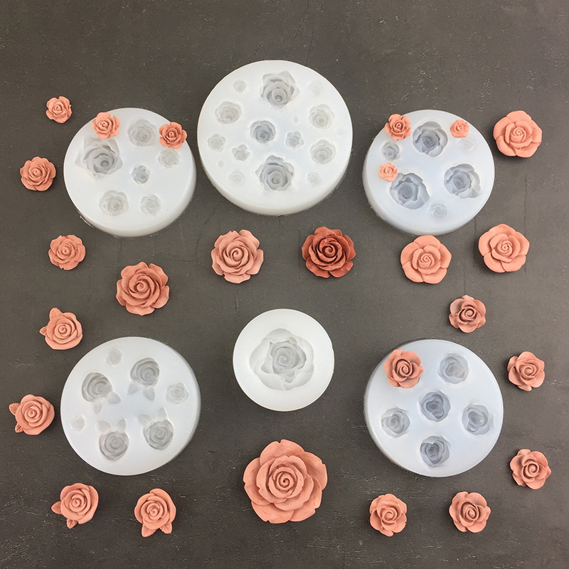 Candle Making Tutorial - 장미 꽃 모양 잎 실리콘 몰드,