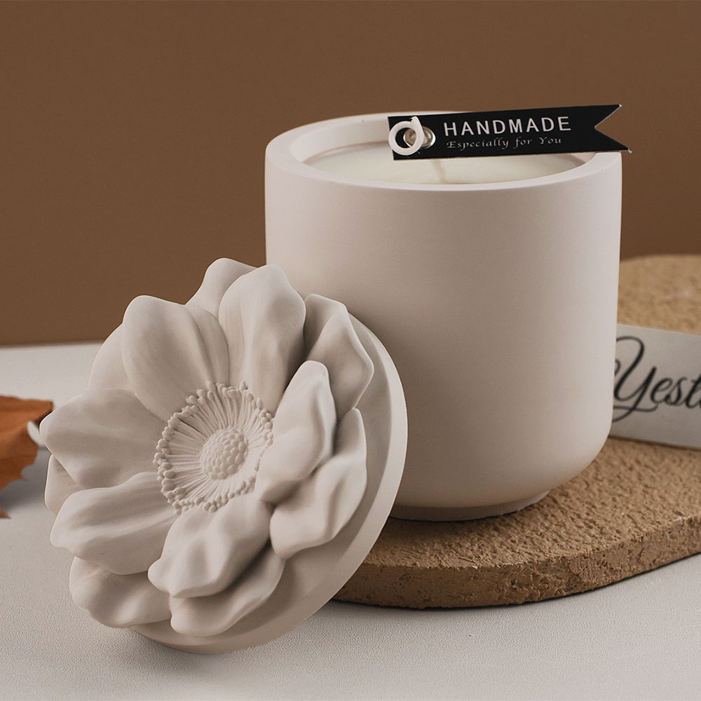 Candle Making Jars With Lids - 해바라기 보관함 실리콘 몰드 DIY 뚜껑