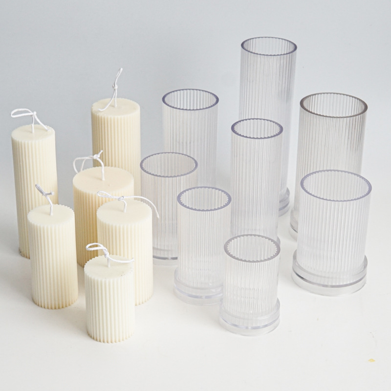 Candle Making Kits - 새로운 DIY 핀스트라이프 무늬의 둥근 모양,