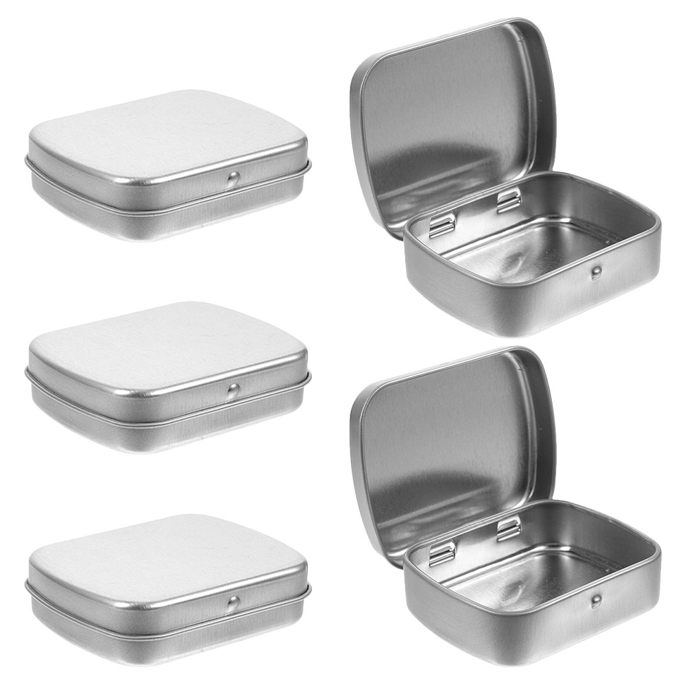 5개 세트, 휴대용 금속 틴 상자, 밀폐 뚜껑이 있는  - Tin Container Lid 리뷰 및 가격