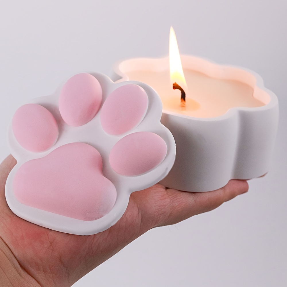 고양이 발톱 모양 보관함 실리콘 몰드 DIY 뚜껑付き  - Candle Making Jars With Lids 리뷰 및 가격