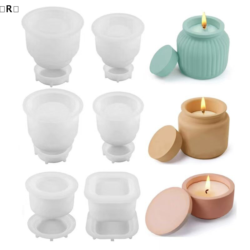 〔R〕1세트 DIY 캔들 용기 실리콘 몰드 (뚜껑 포함 - Candle Making Jars With Lids 리뷰 및 가격