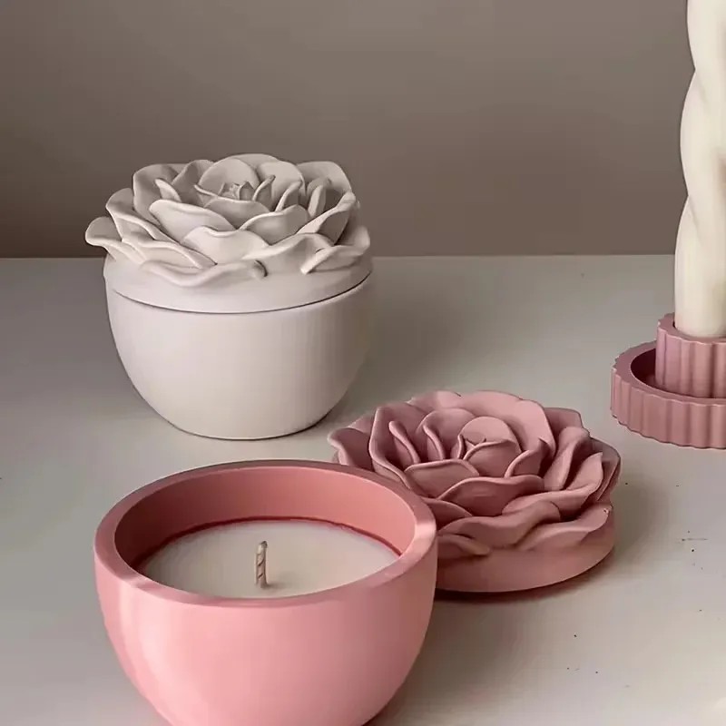 고품질 3D 장미꽃 양초 용기 실리콘 몰드 (뚜껑 포함 - Candle Making Jars With Lids 리뷰 및 가격