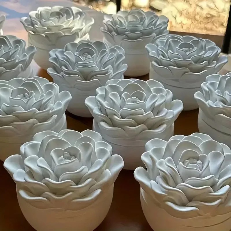 고품질 3D 장미꽃 양초 용기 실리콘 몰드 (뚜껑 포함 - Candle Making Jars With Lids 리뷰 및 가격