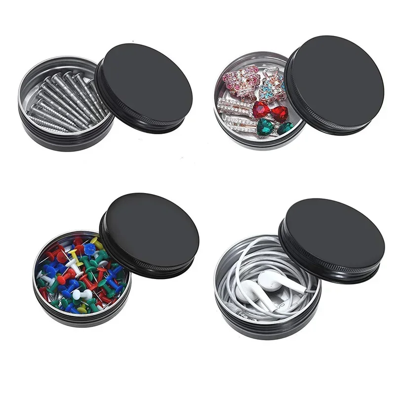 뚜껑이 달린 검은색 빈 캔들 항아리, 알루미늄 주석 캔 - Tin Container Lid 리뷰 및 가격