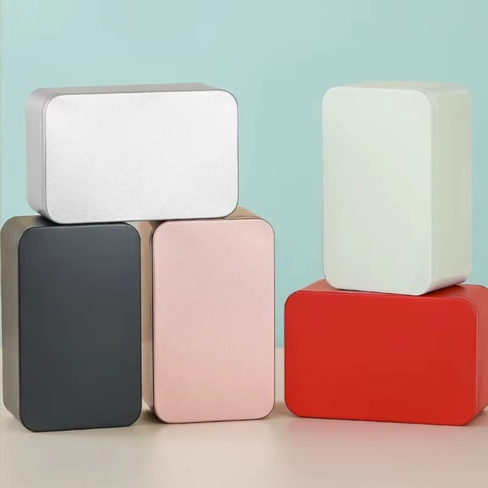 새로운 단색 틴 박스 뚜껑 있는 틴플레이트 차 보관함  - Tin Container Lid 리뷰 및 가격