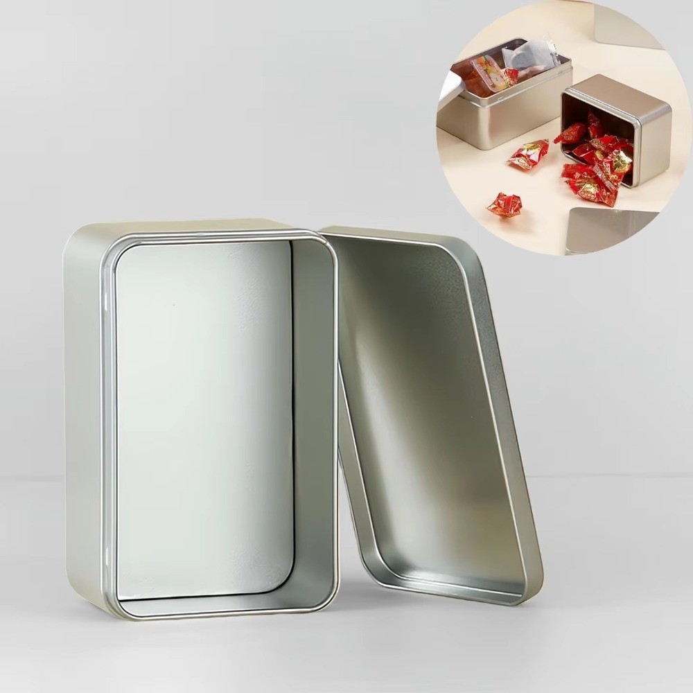 새로운 단색 틴 박스 뚜껑 있는 틴플레이트 차 보관함  - Tin Container Lid 리뷰 및 가격