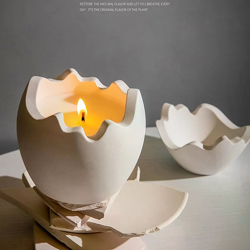 새로운 계란 모양 캔들 용기 몰드 보관함 뚜껑 있는 실 - Candle Making Jars With Lids 리뷰 및 가격