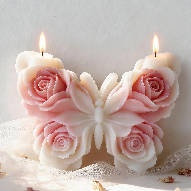 DIY 장미 나비 모양 실리콘 몰드 수제 아로마 캔들  - Candle Making Tutorial 리뷰 및 가격