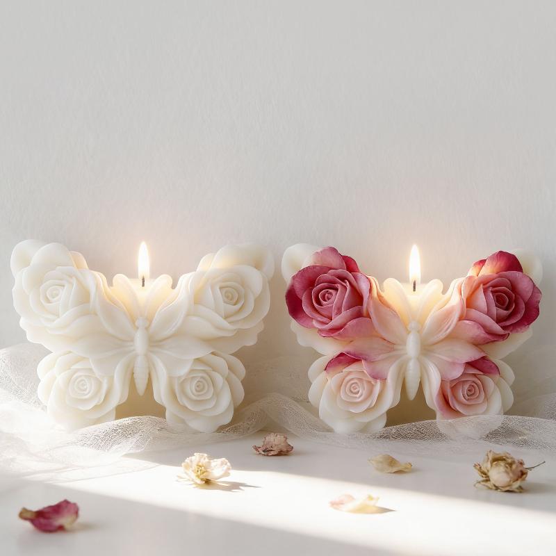 DIY 장미 나비 모양 실리콘 몰드 수제 아로마 캔들  - Candle Making Tutorial 리뷰 및 가격